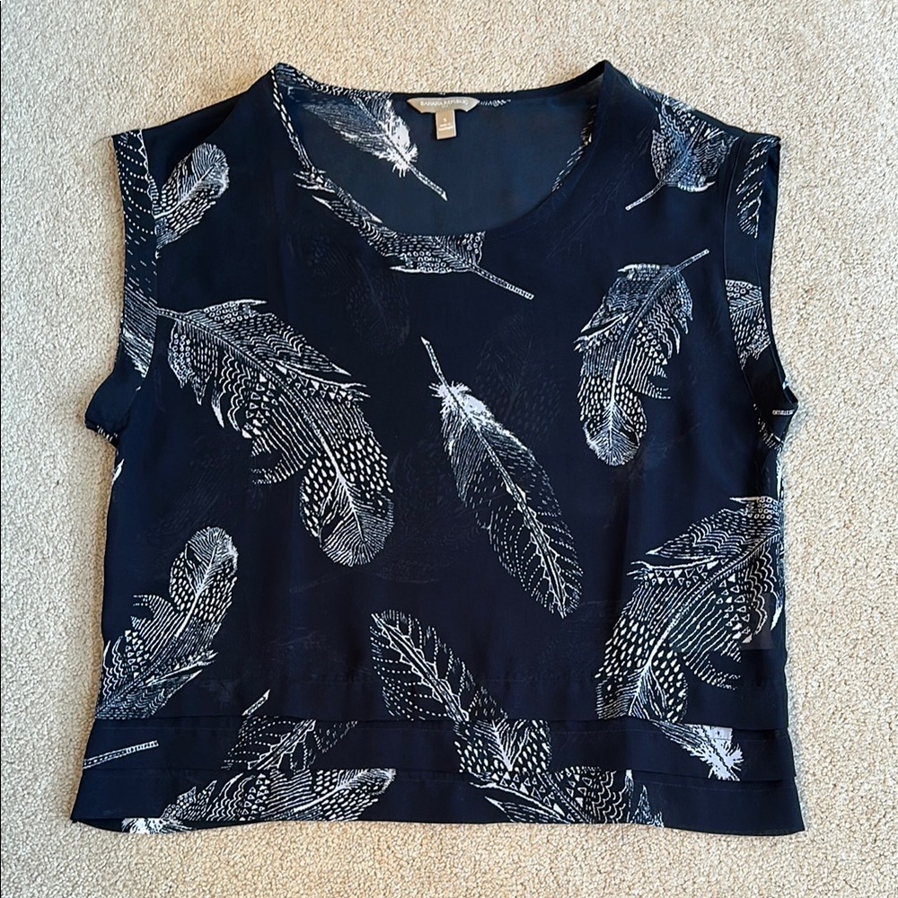 Banana Republic Blue Cap Sleeve Top